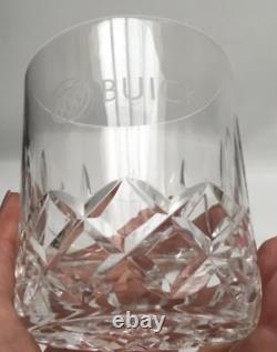 Set of 4 Buick Logo Fine Crystal Double Old Fashioned Whiskey Glasses