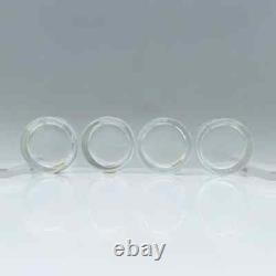 Set of 4 Carl Rotter Lubeck Crystal Double Old Fashioned/Whiskey Glasses-Etched