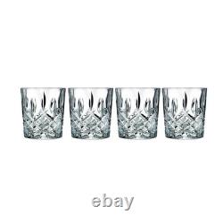 Set of 4 Double Old Fashioned Glasses, 11 oz Clear Crystal Drinkware