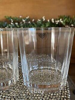Set of 4 Double Old-Fashioned Oval Facette Glasses by DANSK NWOB NICE