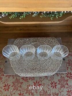 Set of 4 Double Old-Fashioned Oval Facette Glasses by DANSK NWOB NICE