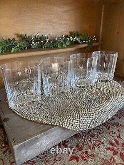 Set of 4 Double Old-Fashioned Oval Facette Glasses by DANSK NWOB NICE