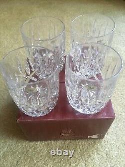 Set of 4 GORHAM LADY ANNE Crystal Double Old Fashioned Glasses NEW, NEVER USED