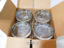 Set of 4 George Briard Marsh Birds Double Old-Fashioned Glasses MCM Cocktail Set