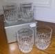 Set of 4 Gorham Crystal Diamond Clear Double Old Fashioned Glasses
