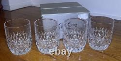 Set of 4 Gorham Crystal Diamond Clear Double Old Fashioned Glasses