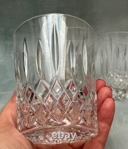 Set of 4 Gorham Crystal KING EDWARD Double Old Fashioned Whiskey Glasses 4