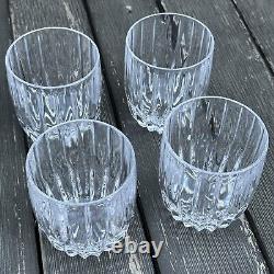Set of 4 Mikasa Double Old Fashioned Park Lane Heavy Cut Crystal Glasses 3 7/8