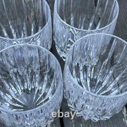 Set of 4 Mikasa Double Old Fashioned Park Lane Heavy Cut Crystal Glasses 3 7/8