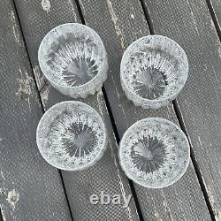 Set of 4 Mikasa Double Old Fashioned Park Lane Heavy Cut Crystal Glasses 3 7/8