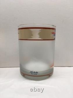 Set of 4 Noritake Design Raindance Double Old Fashioned Glasses 12 oz. Excellent