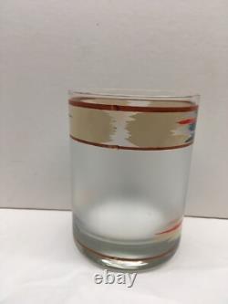 Set of 4 Noritake Design Raindance Double Old Fashioned Glasses 12 oz. Excellent