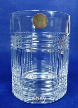 Set of 4 RALPH LAUREN lead crystal GLEN PLAID DOUBLE OLD FASHIONED GLASSES NEW