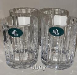 Set of 4 RLL Ralph Lauren Turner Doubled Old Fashioned Crystal 10.8 Oz Germany