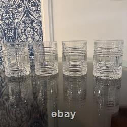 Set of 4 Ralph Lauren Glen Plaid Double Old Fashioned Rocks Glasses Yellowstone