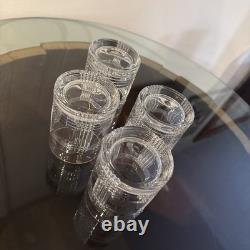 Set of 4 Ralph Lauren Glen Plaid Double Old Fashioned Rocks Glasses Yellowstone