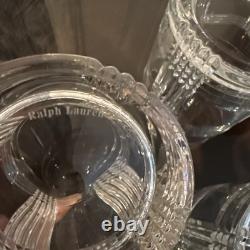 Set of 4 Ralph Lauren Glen Plaid Double Old Fashioned Rocks Glasses Yellowstone