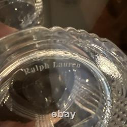 Set of 4 Ralph Lauren Glen Plaid Double Old Fashioned Rocks Glasses Yellowstone