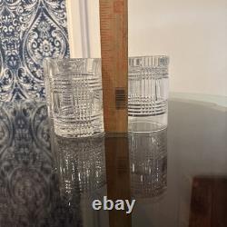 Set of 4 Ralph Lauren Glen Plaid Double Old Fashioned Rocks Glasses Yellowstone