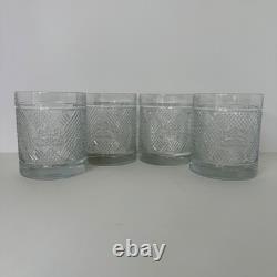 Set of 4 Ralph Lauren Safari Signature Collection Double Old Fashioned Glasses