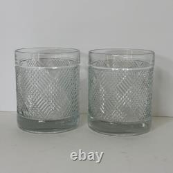 Set of 4 Ralph Lauren Safari Signature Collection Double Old Fashioned Glasses