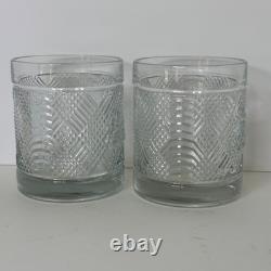 Set of 4 Ralph Lauren Safari Signature Collection Double Old Fashioned Glasses