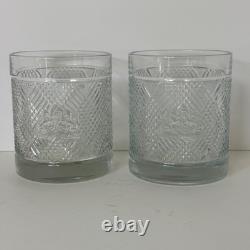 Set of 4 Ralph Lauren Safari Signature Collection Double Old Fashioned Glasses