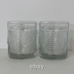 Set of 4 Ralph Lauren Safari Signature Collection Double Old Fashioned Glasses