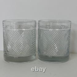 Set of 4 Ralph Lauren Safari Signature Collection Double Old Fashioned Glasses