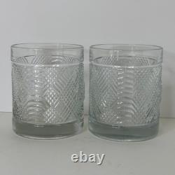Set of 4 Ralph Lauren Safari Signature Collection Double Old Fashioned Glasses