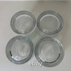 Set of 4 Ralph Lauren Safari Signature Collection Double Old Fashioned Glasses