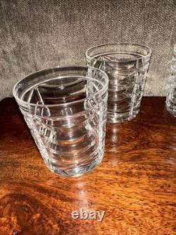 Set of 4 Tiffany & Co. Crystal SWAG Double Old Fashioned Glass 3 5/8