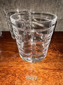 Set of 4 Tiffany & Co. Crystal SWAG Double Old Fashioned Glass 3 5/8
