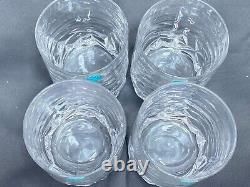 Set of 4 Tiffany & Co. ROCK CUT Crystal Double Old Fashioned 3 7/8 10 oz