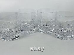 Set of 4 Tiffany & Co. Thumbprint Panel Cut Double Old Fashion Glasses TFC76