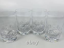 Set of 4 Tiffany & Co. Thumbprint Panel Cut Highball Hi-Ball Glasses TFC76
