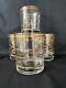 Set of 4 VIETRI ELEGANTE Double Old Fashioned Glasses 2 Grid & 2 Swirl