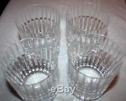 Set of 4 Vintage Baccarat Crystal Harmonie Double Old-Fashioned 4 1/8 Tumblers