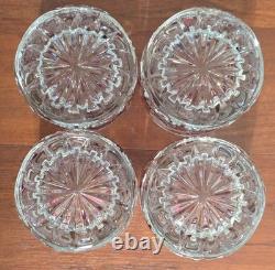 Set of 4 Vintage Hofbauer Byrdes Collection Crystal Old Fashioned Glasses Ruby