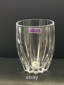 Set of 4 WATERFORD Marquis Crystal OMEGA Double Old Fashioned Glasses, 4-3/8