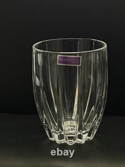 Set of 4 WATERFORD Marquis Crystal OMEGA Double Old Fashioned Glasses, 4-3/8