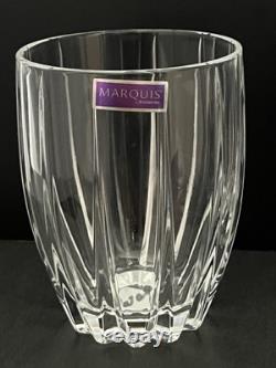 Set of 4 WATERFORD Marquis Crystal OMEGA Double Old Fashioned Glasses, 4-3/8