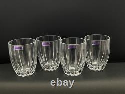Set of 4 WATERFORD Marquis Crystal OMEGA Double Old Fashioned Glasses, 4-3/8