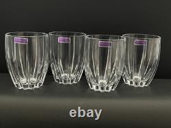 Set of 4 WATERFORD Marquis Crystal OMEGA Double Old Fashioned Glasses, 4-3/8