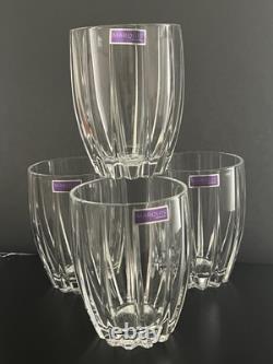 Set of 4 WATERFORD Marquis Crystal OMEGA Double Old Fashioned Glasses, 4-3/8
