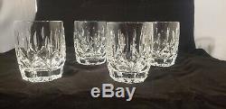 Set of 4 WATERFORD Westhampton Double Old Fashioned Glasses Tumblers EUC
