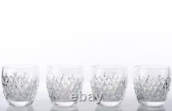 Set of 4 Waterford Boyne Crystal Double Old Fashioned Tumblers 3.5 Discontinued