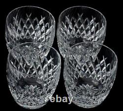 Set of 4 Waterford Boyne Crystal Double Old Fashioned Tumblers 3.5 Discontinued