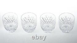 Set of 4 Waterford Boyne Crystal Double Old Fashioned Tumblers 3.5 Discontinued