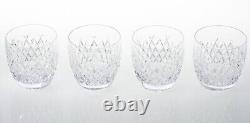 Set of 4 Waterford Boyne Crystal Double Old Fashioned Tumblers 3.5 Discontinued